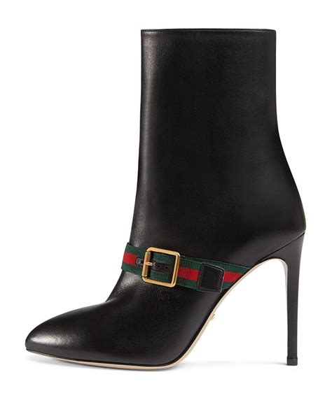 gucci 105mm sylvie stripe boot|Gucci shoes for women.